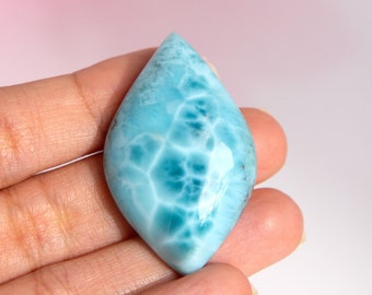 Larimar Freeform, Larimar Palm Stone, Larimar Stone, Dominican Larimar, Freeform stone, Gift for Her, Larimar Pendant, Larimar cabochon