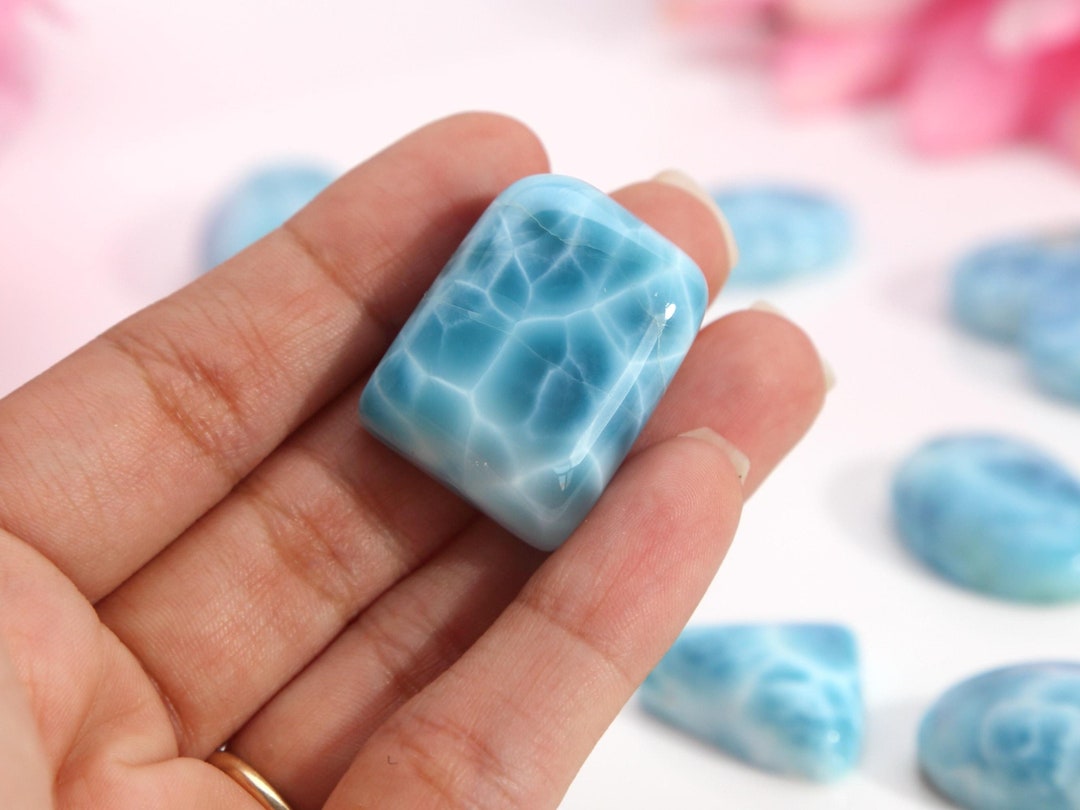 Gran Caribe Piedras Preciosas Larimar 2.31 Colgante 925 Plata de Ley