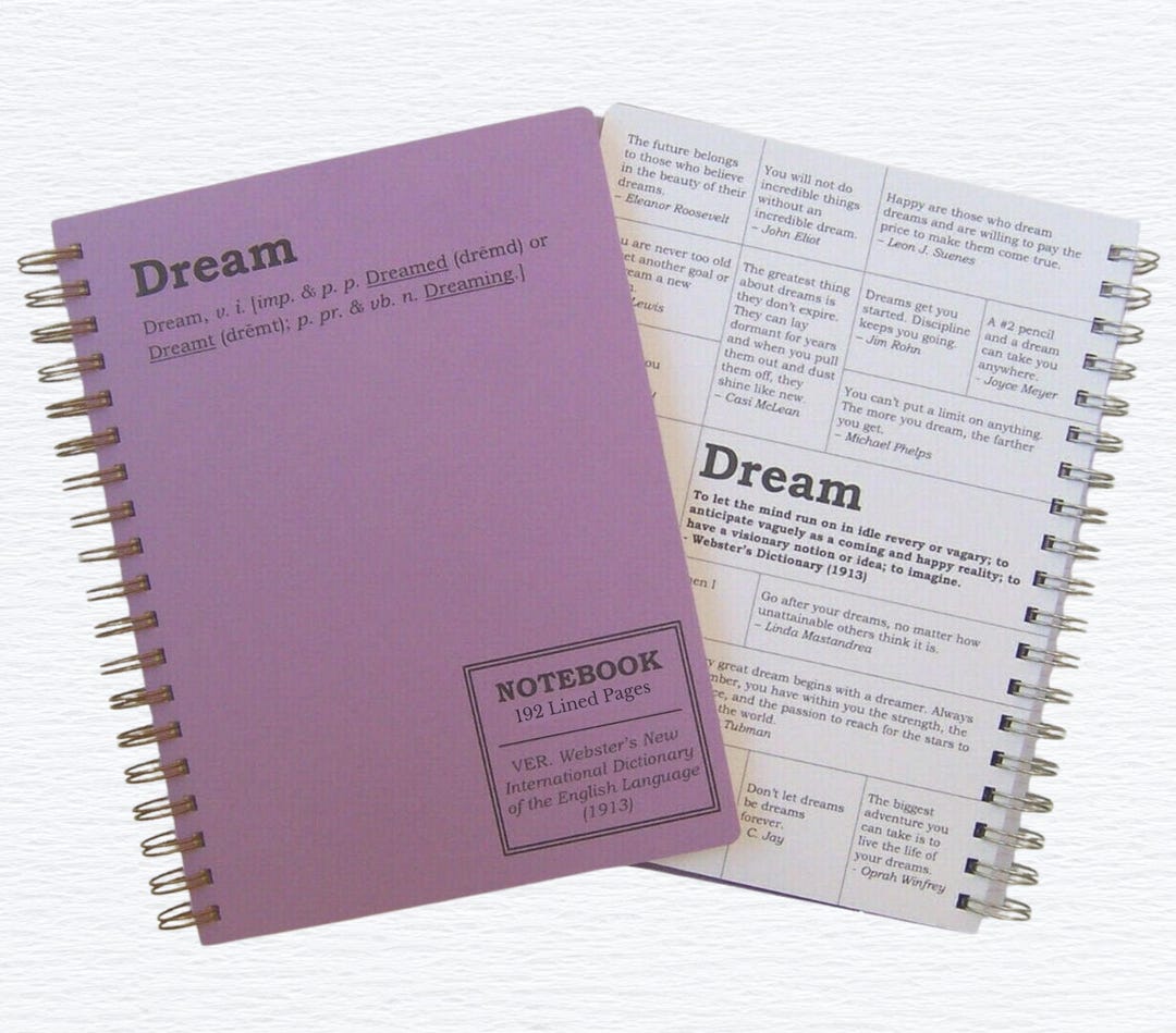 36 Dream Quotes Spiral Notebook | 192 Lined Pages | 9.75