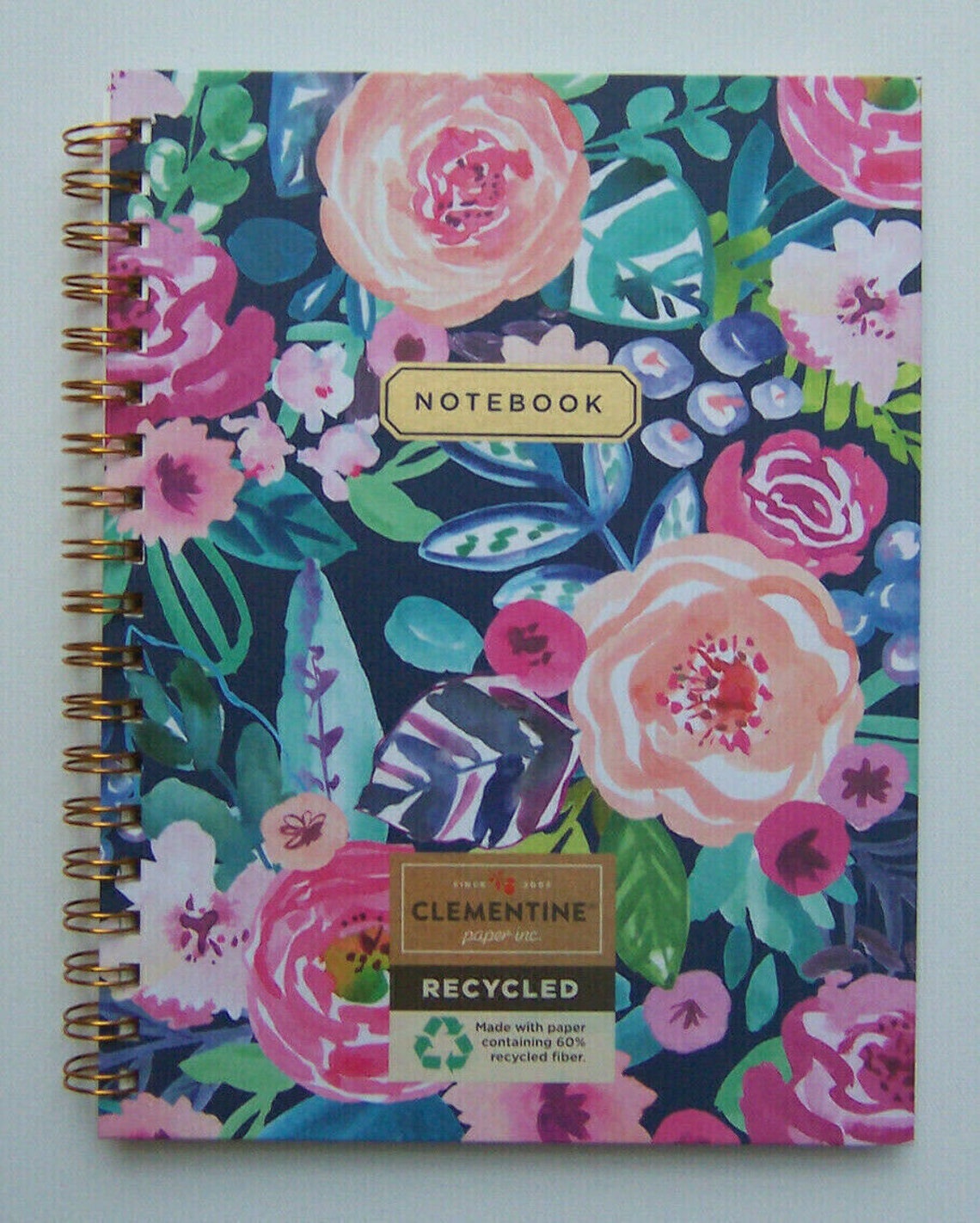CLEMENTINE Paper Inc. Navy Blooms NotebookSize Etsy