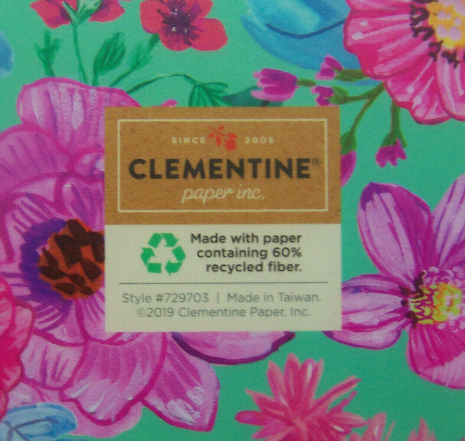 CLEMENTINE Paper Inc. Bright Floral Green Notebook Etsy