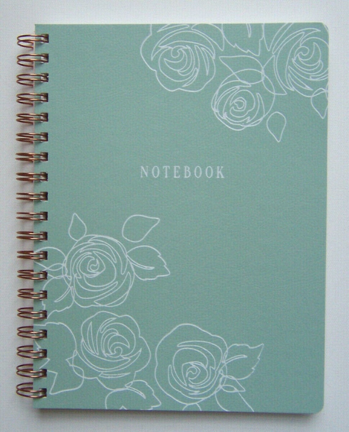 FRINGE STUDIO roses Outlined Mint Notebook size Etsy