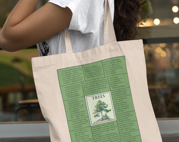 Tree Quotes Cotton Canvas Tote Bag