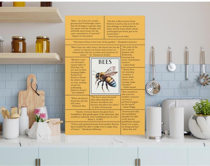 Bee Quotes Matte Canvas
