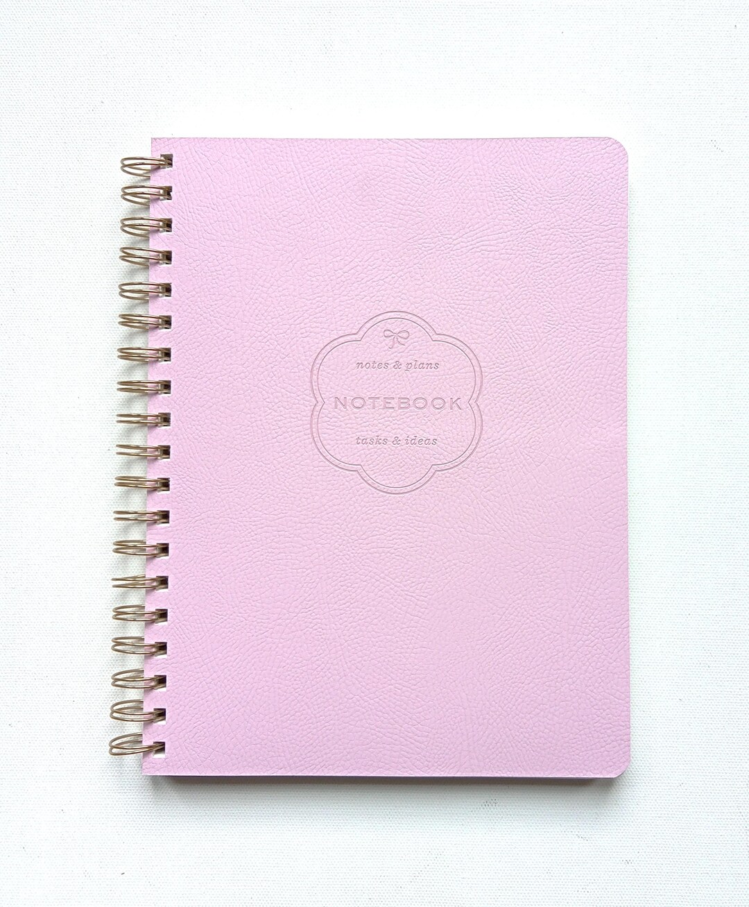 FRINGE STUDIO Pink Faux Leather Spiral Notebook | 9.75 X 7.25 Journal ...