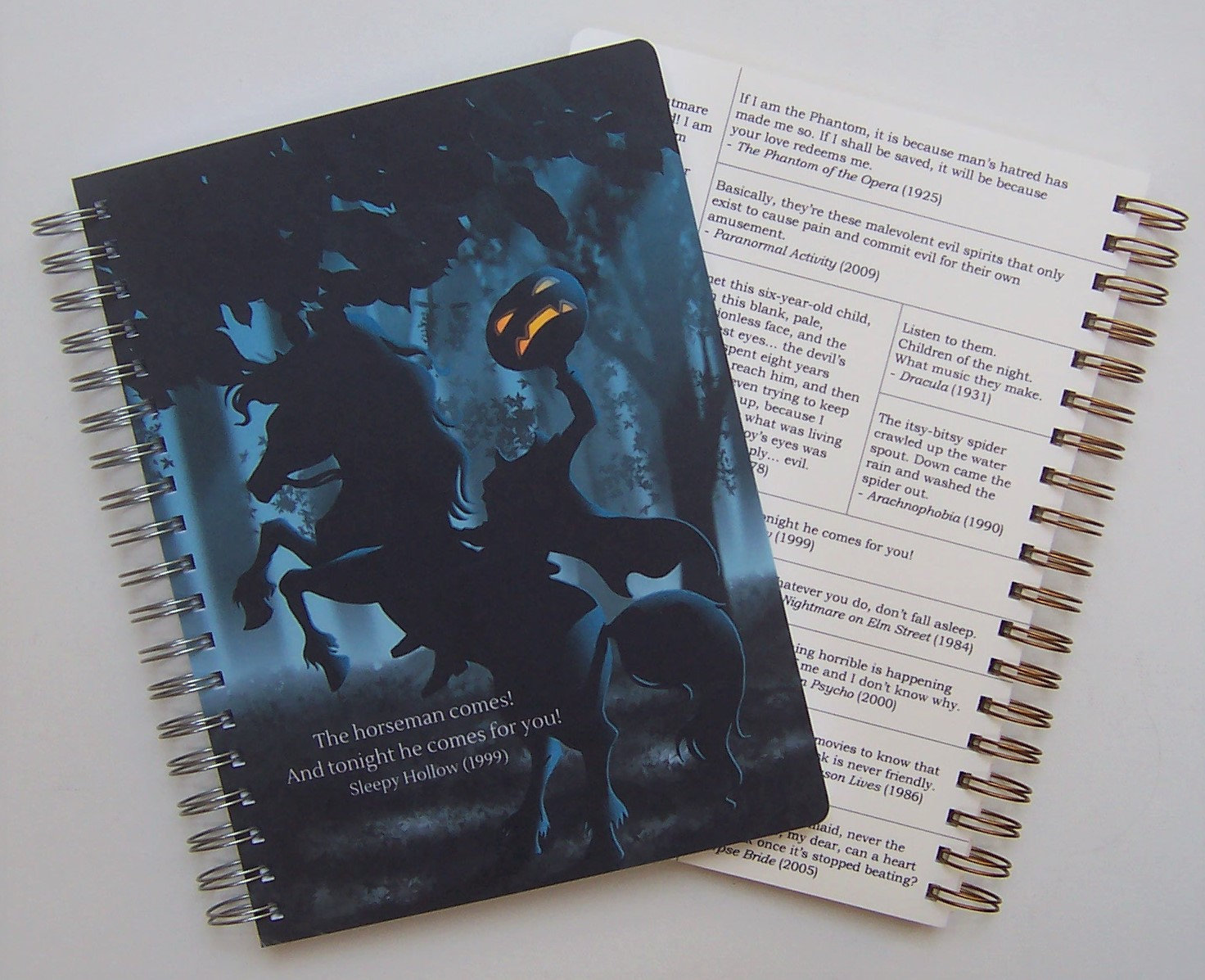 Headless Horseman Spiral Notebook | Horror Movie Quote Journal | 192 ...