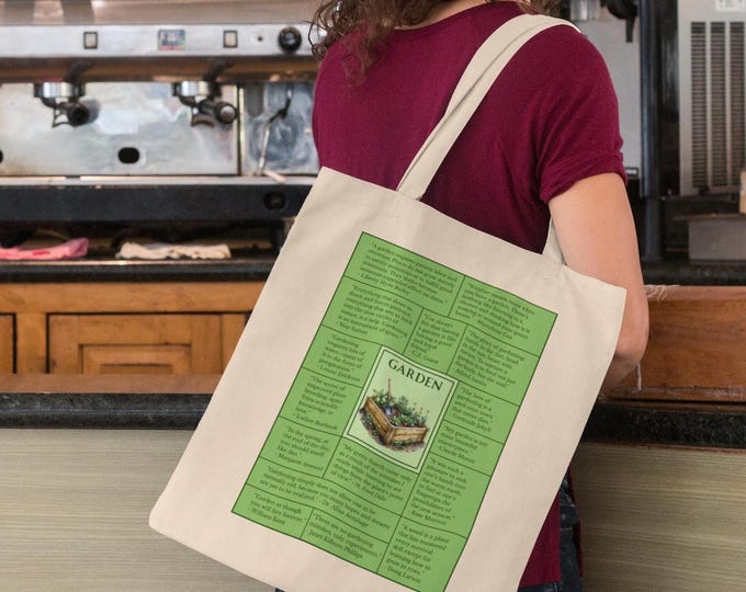 Garden Quotes Cotton Canvas Tote Bag