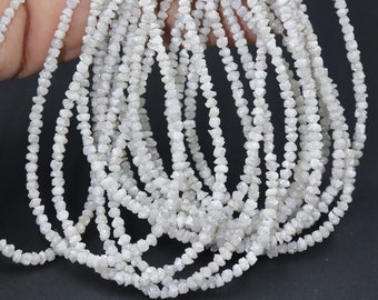 WHITE DIAMOND Uncut Beads   AAA Quality White Raw Diamond Beads   Conflict Free Diamond 4.5mm White  Rough Diamond Bead  White Diamond Chips