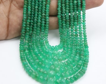 7 Strand kolumbianische Smaragd Glatte Runde Perlen-Halskette 3-8 mm Perlenkette für sie