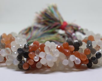 1 pair mix quartz 30x6 mm drop shape faceted drops cut drops Gemstone Beads Jewelry Making