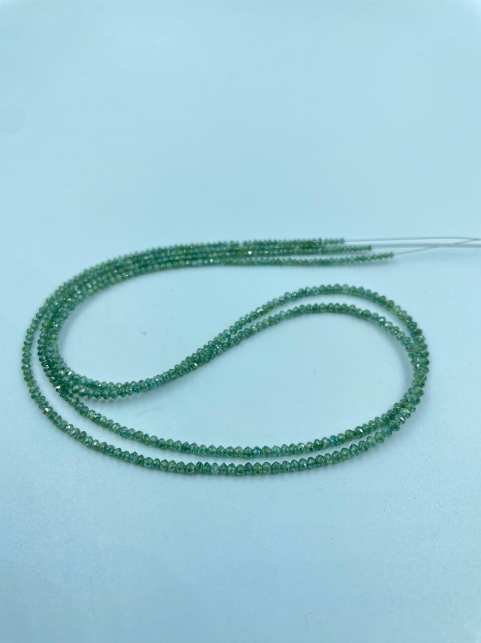 Green Diamond Faceted Beads Natural Gemstone 