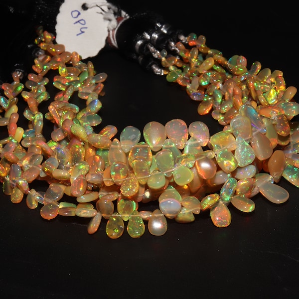 AAA Ethiopian Opal Smooth Pear Shape Beads   Welo Opal Bead   Opal Pear Shape beads  Opal Plain Beads  Fire Opal Beads  Flashy Opal Bead