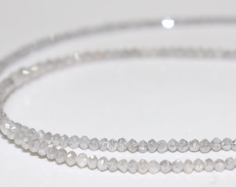 Natural Gray Diamond Faceted Rondelle Beads   Grey Diamond Faceted Beads   Diamond Faceted Beads  Diamond Rondelle Beads  Grey Diamond Beads