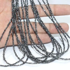 Natürliche schwarze Diamant Uncut Perlen Rohdiamant Perlen Diamant Perlen Uncut Diamant Perlen Schwarzer Diamant Perlen