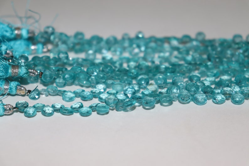 AAA Apatite Faceted Heart Shape Beads Apatite Briolette - Etsy