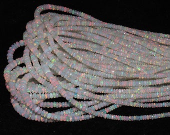 AAA+ Quality Ethiopian Opal Faceted Rondelle Bead   Ethiopia Welo Opal Bead   Opal Rondelle beads  Opal Cut Beads  Multi Fire Opal Beads