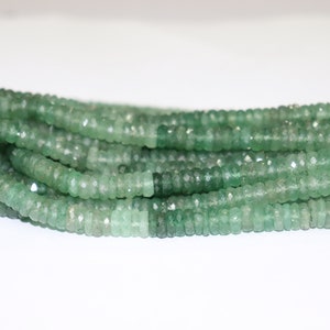 Green Strawberry Faceted Tyre Shape Beads   Green Strawberry Wheel cut Beads   Green Strawberry Heishi beads   Strawberry Heishi Tyre Beads