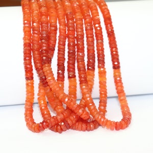 Karneol Facettierte Reifen Form Perlen Carnelian Wheel cut Perlen Karneol Shaded Perlen Karneol Heishi Reifen Perlen