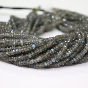 Labradorite Faceted Rondelle Beads   Labradorite Beads   Labradorite Rondelle Beads   Labradorite Bead Strand  Dark deep color citrine beads
