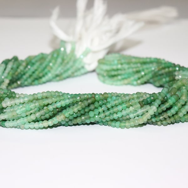 Chrysoprase Faceted Rondelle Beads    Chrysoprase Shaded Beads   Chrysoprase Shaded Rondelle Beads   Chrysoprase Beads Strand