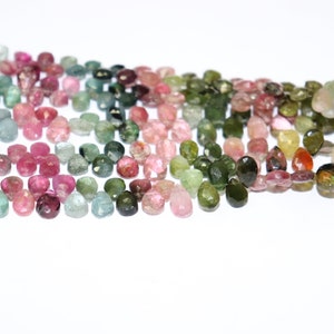 Tourmaline Pear Shape Beads Multi Tourmaline Faceted Pear Shape Beads   Tourmaline Briolette   5*7  Tourmaline Side Cut Pear Wholesale Beads