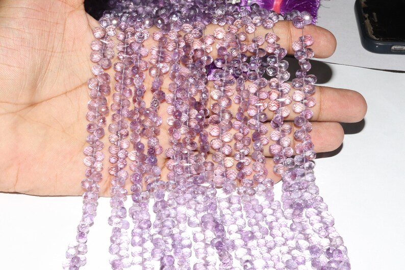 Excellent Brazil Amethyst Faceted Drops Shape Beads Brazil Amethyst Briolette Amethyst Drops bead Amethyst Side Cut Drops Wholesale