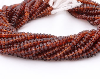 Details about / 175.00 Cts Natural Hessonite Garnet Round Shape Faceted Beads Necklace JK 34E184
