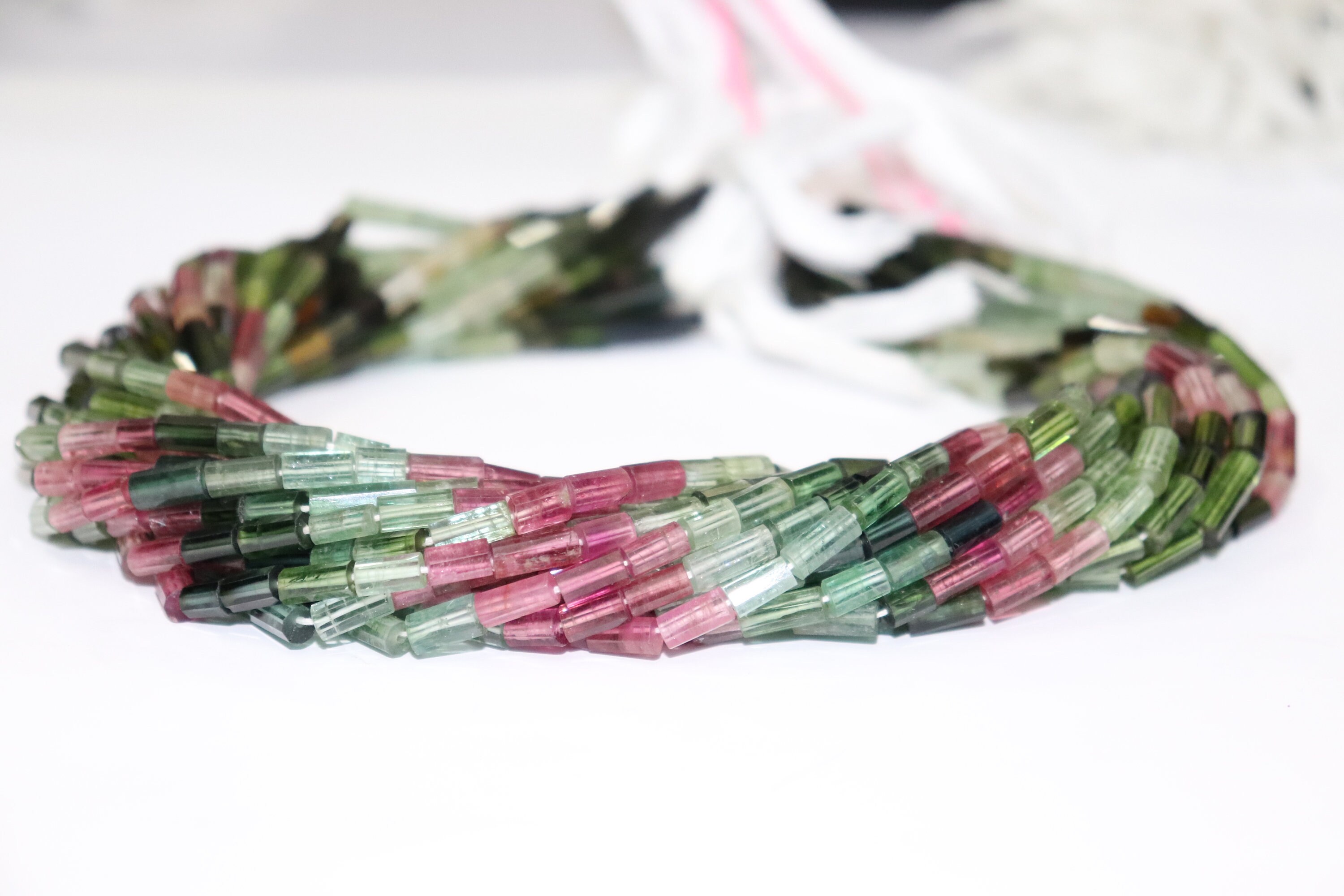 Perline Di Tormalina Nera Naturale Grezza Forata, Pietre - Foto 2