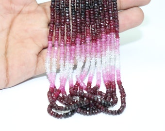 Ruby Shaded Faceted Rondelle Beads   Ruby Shaded Beads  Sapphire Beads   Ruby Rondelle Beads Wholesale Beads