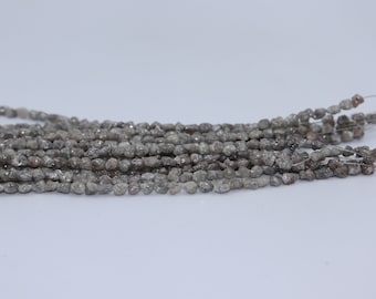 Natural Grey White Diamond Uncut Beads   White Long Drill Uncut   Raw Diamond Beads   Diamond Beads   Uncut Diamond  Beads  White Diamond