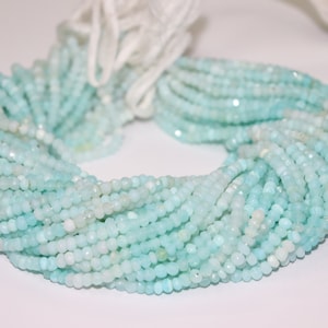 Peruvian Opal Faceted Rondelle Beads  Peruvian Opal Shaded Beads  Peruvian Opal Rondelle Beads  Opal Beads Strand