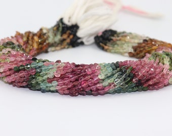 Multi Tourmaline Faceted Coin Shape Beads   Tourmaline Coin Beads   Tourmaline Faceted beads   Wholesale Beads