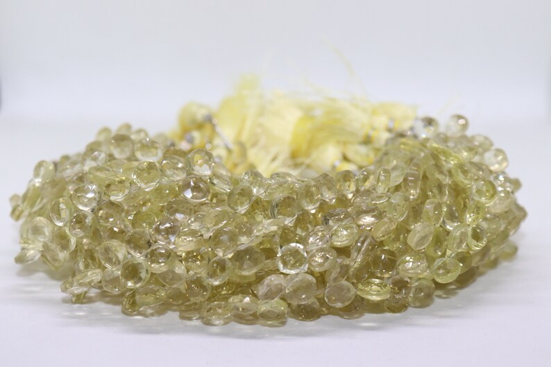 Lemon Quartz Faceted Heart Shape Lemon Quartz Briolette Lemon Quartz Heart bead Lemon Quartz Side Cut Heart Wholesale Beads
