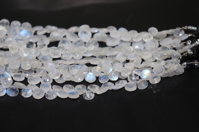 Rainbow Moonstone Faceted Heart Shape Beads Rainbow Moonstone Briolette Moonstone Heart bead Moonstone Side Cut Heart Wholesale Beads