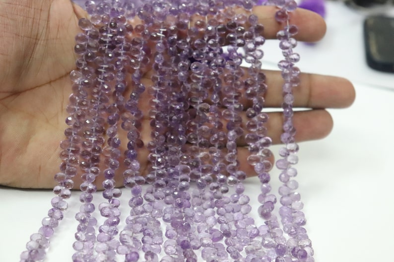 Excellent Brazil Amethyst Faceted Drops Shape Beads Brazil Amethyst Briolette Amethyst Drops bead Amethyst Side Cut Drops Wholesale