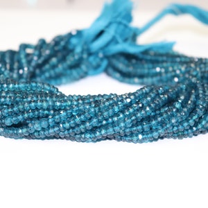 London Blue Topaz Faceted Rondelle Beads   Topaz Coated Beads  4mm Blue topaz Rondelle beads  London BT beads Wholesale Beads