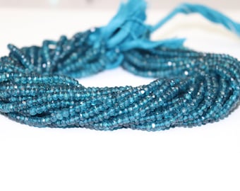 London Blautopas Facettiert Rondell Perlen Topaz Coated Beads 4 mm Blautopas Rondell Perlen London BT Beads Wholesale Beads
