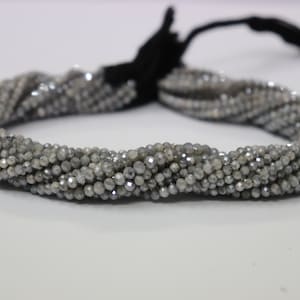 Labradorite Mystic Faceted Rondelle Beads   Labradorite Coated Beads   Labradorite Rondelle Beads   Labradorite Bead Strand  Dark deep color