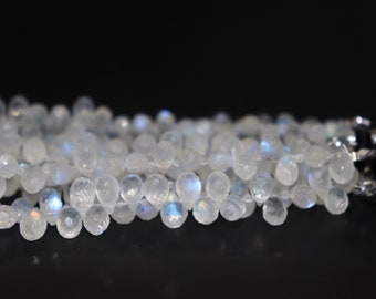 Rainbow Moonstone Faceted Drops Shape Beads Rainbow Moonstone Briolette Moonstone Drops bead Moonstone Side Cut Drops Wholesale Beads
