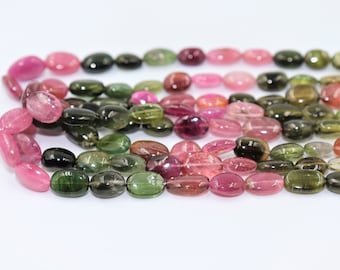 16 Inches AAA Multi Tourmaline Smooth Oval Shape Beads • 7*9mm Tourmaline Smooth Beads  • Tourmaline Plain beads • Tourmaline Oval Beads