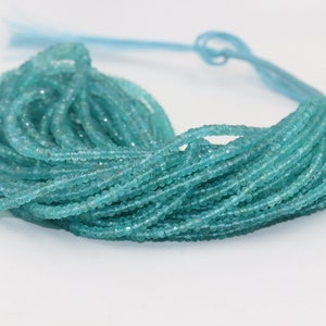 18 Inches Sky Apatite Faceted Rondelle Beads    AAA Quality 3.5-5mm Apatite Rondelle Beads     Apatite Beads Strand    Rondelle Apatite bead