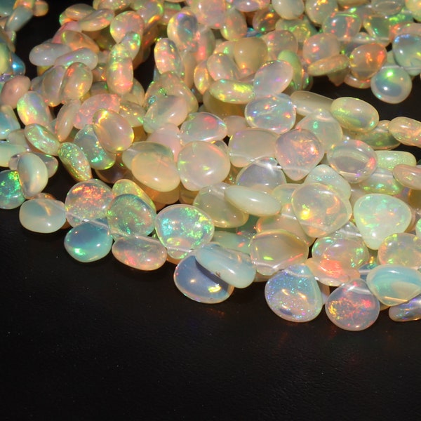 Flashy Ethiopian Opal Smooth Heart Shape Beads    Ethiopian Opal Heart Shape beads  Opal Plain Beads  Fire Opal Beads  Flashy Opal Bead