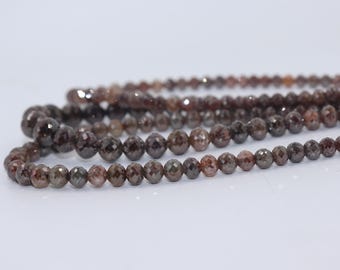 Natural Red Diamond Faceted Round Beads  5-10 mm Red Diamond Faceted Bead  Natural Diamond Faceted Bead  Diamond Round Bead  Red Diamond
