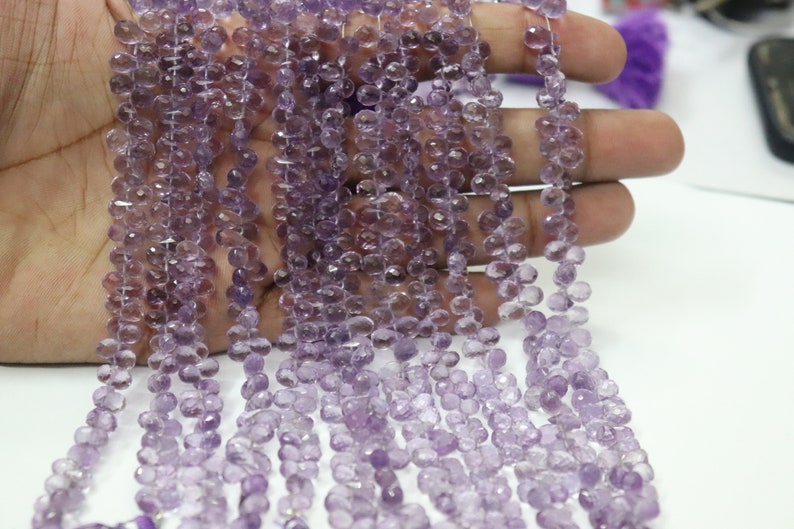 Excellent Brazil Amethyst Faceted Drops Shape Beads Brazil Amethyst Briolette Amethyst Drops bead Amethyst Side Cut Drops Wholesale