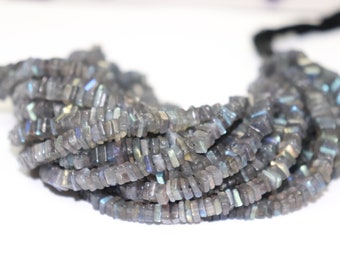Labradorite Square Shape Beads   Labradorite Heishi Square Beads   Labradorite Plain beads   Wholesale Beads  Peridot Plain