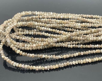 Natural Champagne Brown Diamond Uncut Beads   LB Raw Diamond Beads 3mm Brown Rough Diamond Beads  LB Diamond Beads for jewelry Making