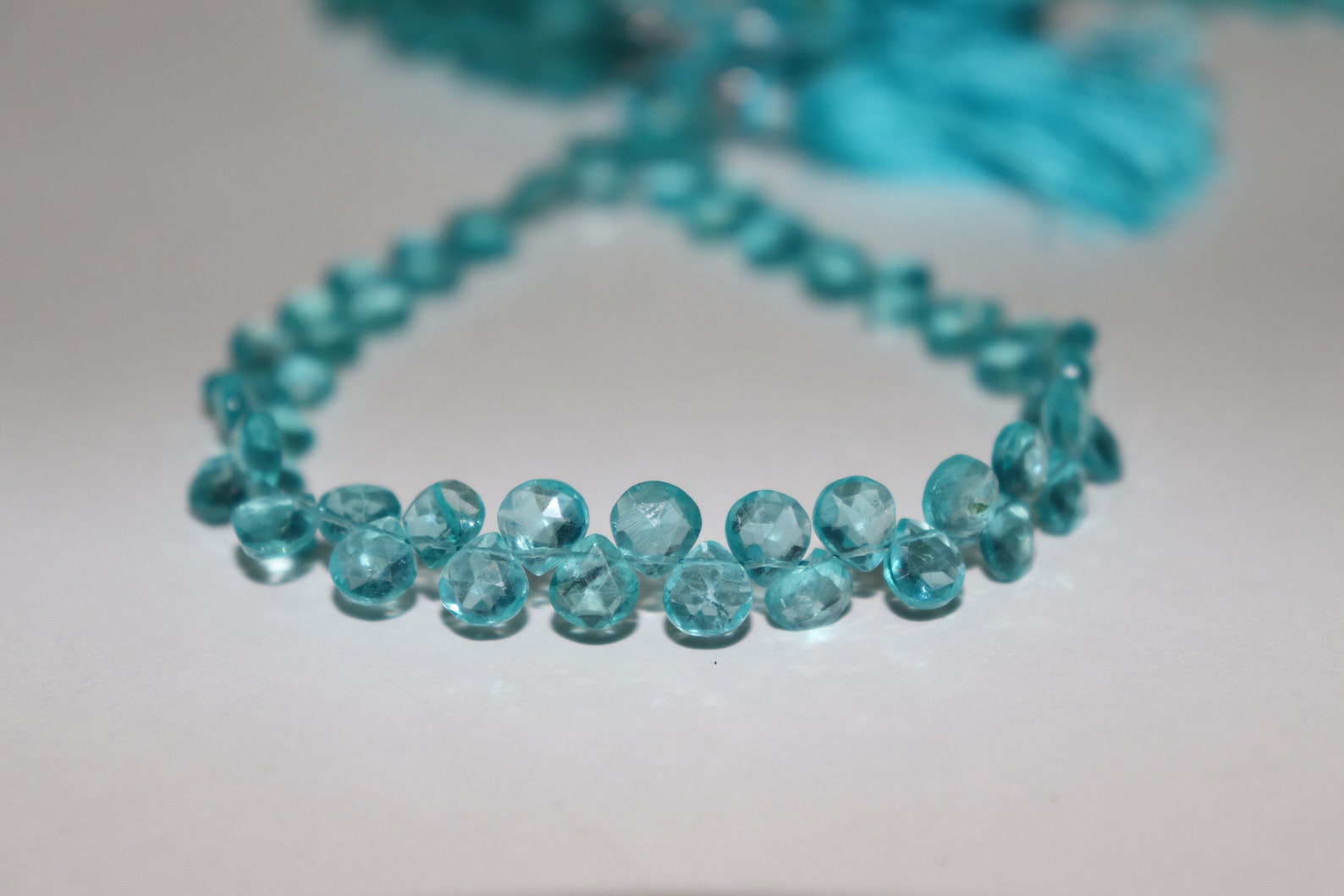 AAA Apatite Faceted Heart Shape Beads Apatite Briolette - Etsy