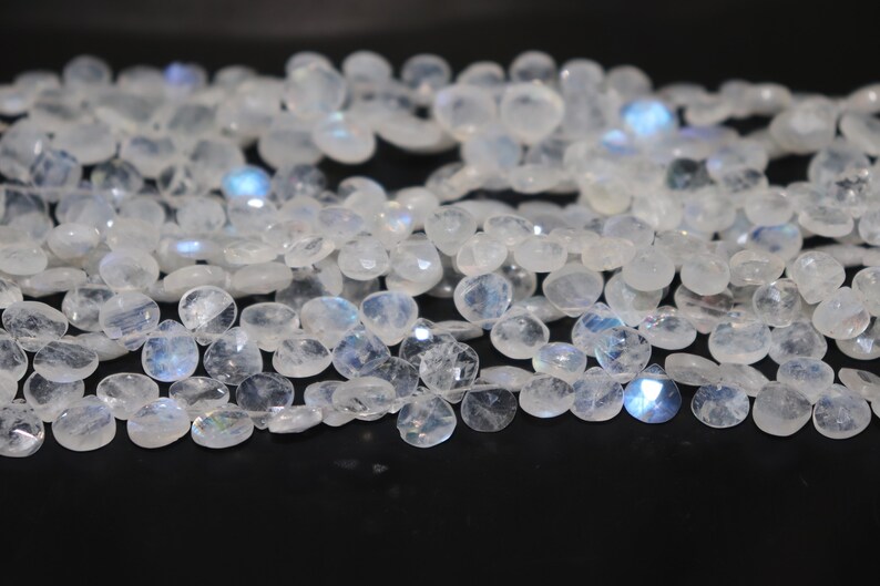 Rainbow Moonstone Faceted Heart Shape Beads Rainbow Moonstone Briolette Moonstone Heart bead Moonstone Side Cut Heart Wholesale Beads