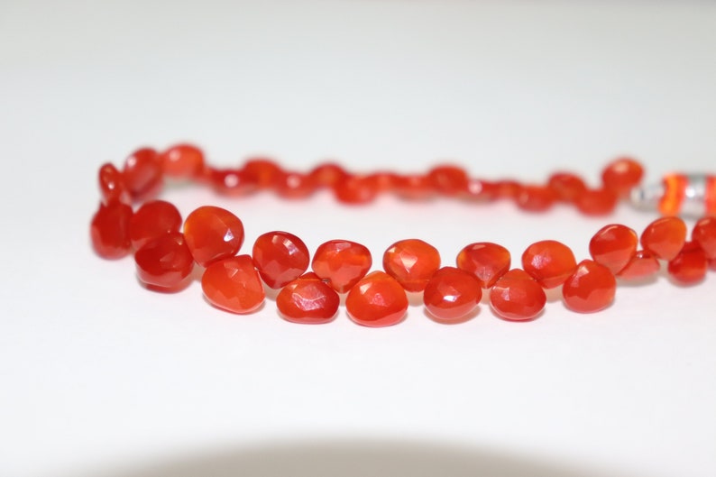 On Sale Carnelian Faceted Heart Shape Beads Carnelian Heart bead Carnelian Side Cut Heart Wholesale Beads Carnelian Briolette