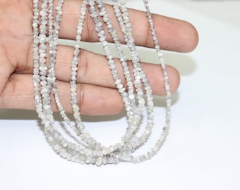 Natural White Diamond Uncut Beads   Raw Diamond Beads   Diamond Beads   Uncut Diamond  Beads  Grey Diamond Beads